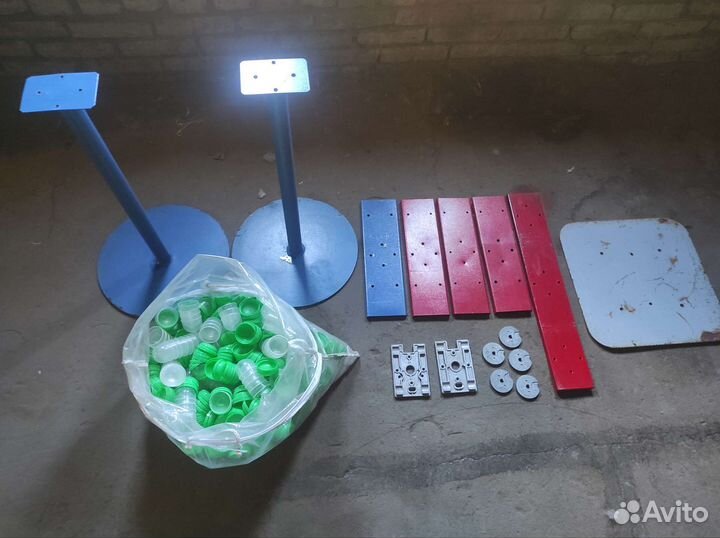 Жетоны Нарды, швеллер, стойки, мячи прыгуны