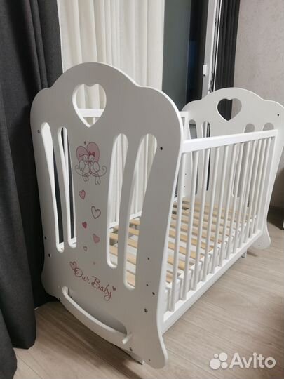 Детская кроватка + Ортопедический матрас