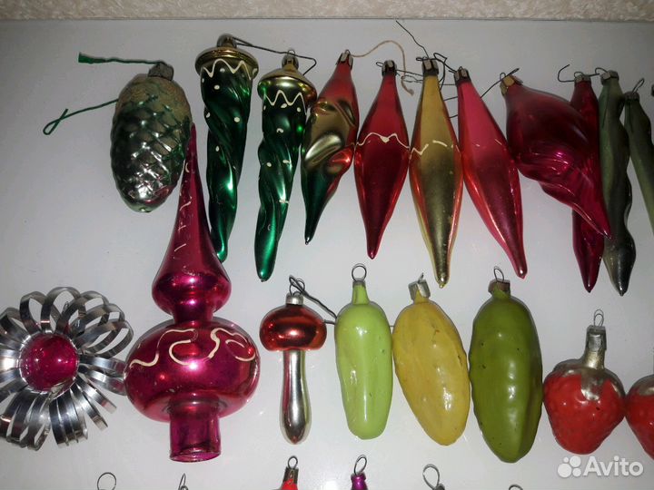 Елочные новогодние игрушки ссср, стеклярус