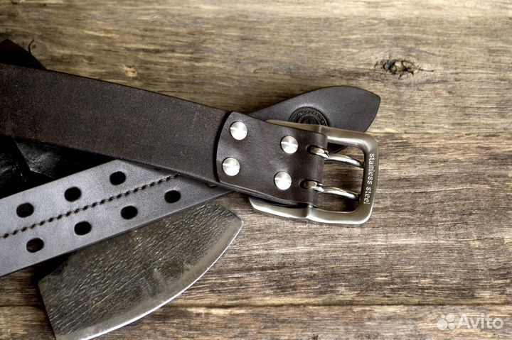 Кожаный ремень ручной работы на заказ