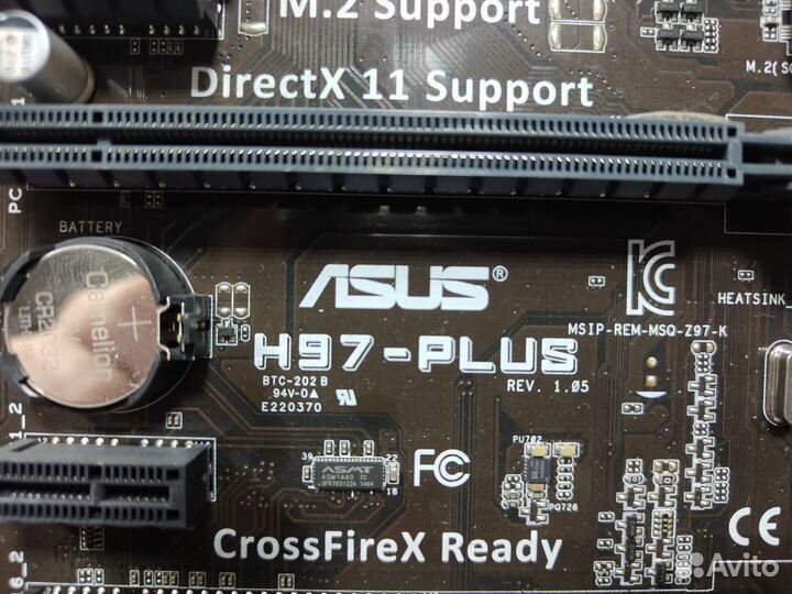 Мат. плата asus H97-plus/LGA1150/DDR3/ATX