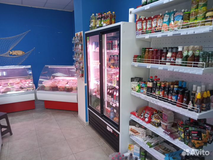 Магазин морепродуктов, пива, мяса, чистыми 200к