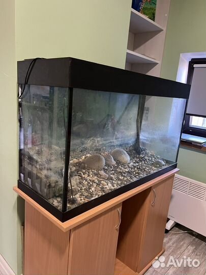 Аквариум 175 л на тумбе