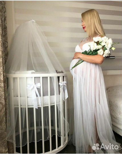 Новые круглые кроватки 8в1 из массива бука