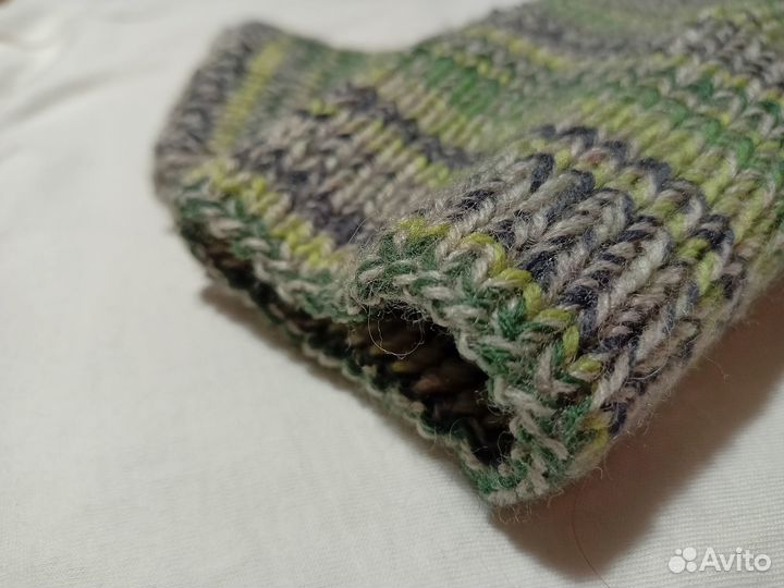 Шерстяные вязаные размер 36-38 ручной работы носки