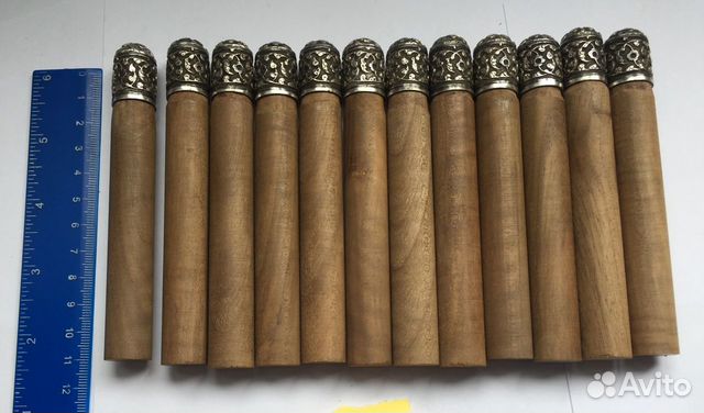 Газыри старинные 12 штук, серебро