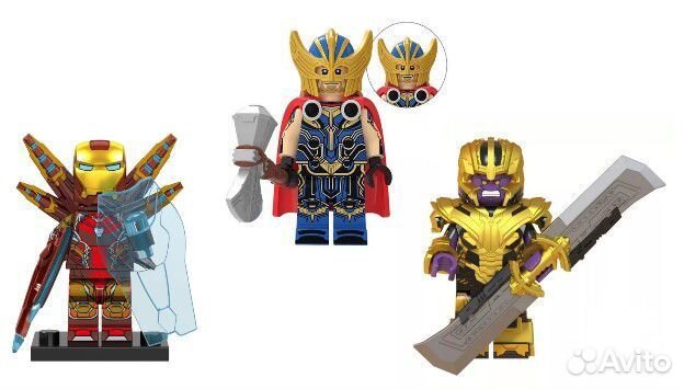 Минифигурки новые аналог Лего Мстители доставка