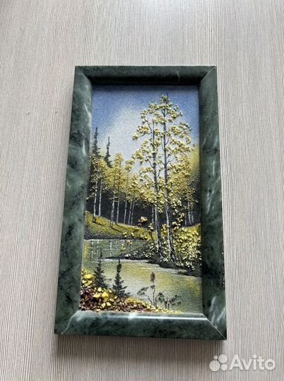 Панно из поделочного камня