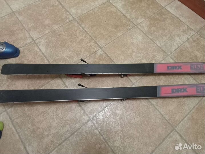 Горные лыжи 128 с ботинками 34