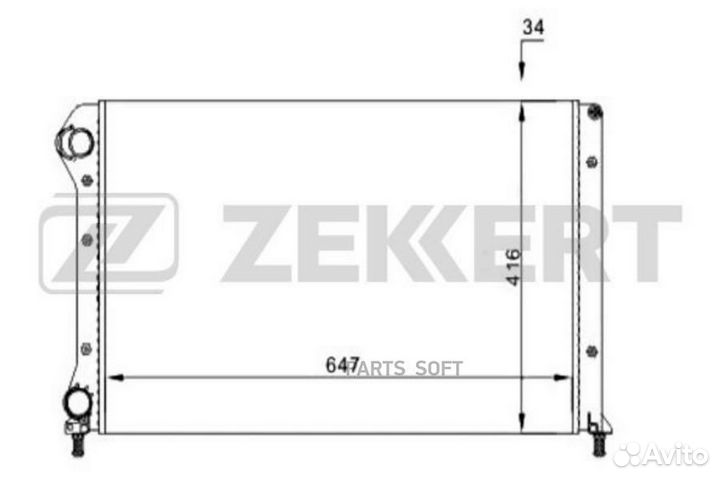Радиатор охлаждения Фиат Добло 01