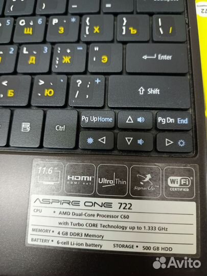 Нетбук Acer Aspire one 722