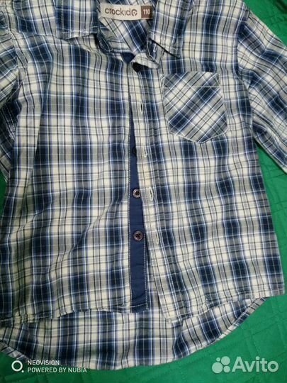 Рубашка в клетку для мальчика 110 crockid