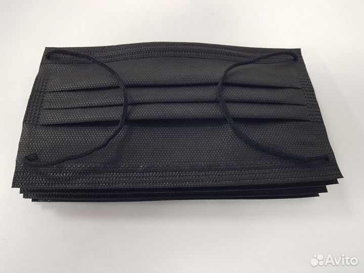 Одноразовые маски черные