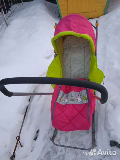 Детские санки коляска бу