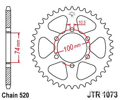 Звезда ведомая JTR1073 46