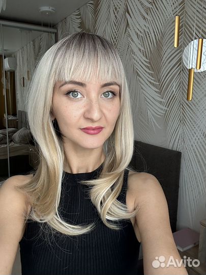 Парик блонд с челкой, новый