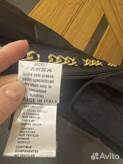 Пуховик натуральная кожа Fontanelli Италия