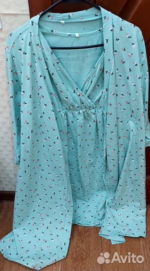 Комплект халат и сорочка в роддом