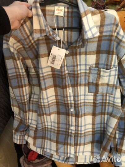 Рубашка оверсайз теплая