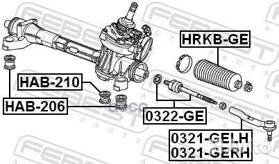 Наконечник рулевой левый 0321gelh Febest