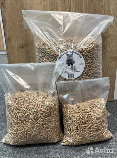 Древесный наполнитель для кошачьего туалета Оптом