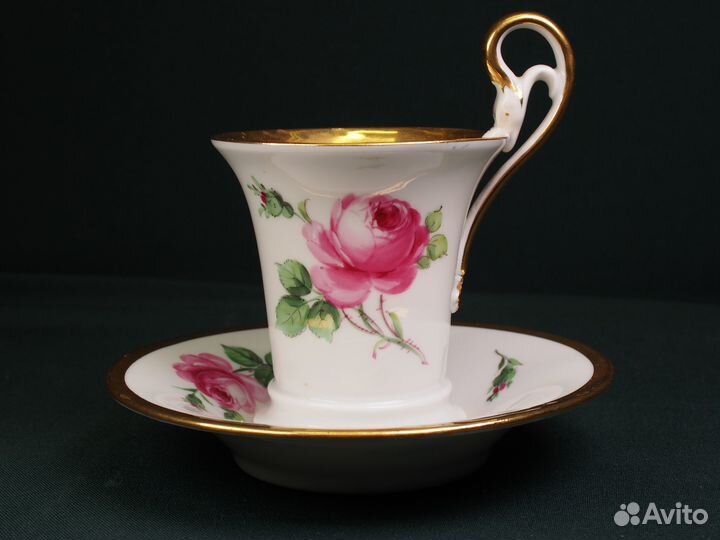 Мейсен. Антикварная кофейная пара. Германия