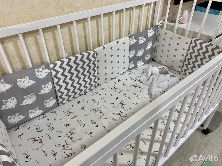 Бортики в детскую кроватку бу