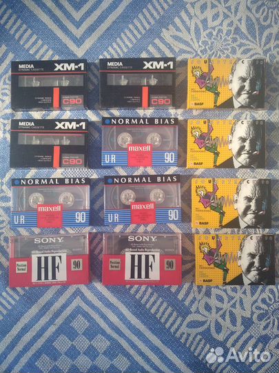 Аудио кассеты новые запечатанные maxell BASF sony