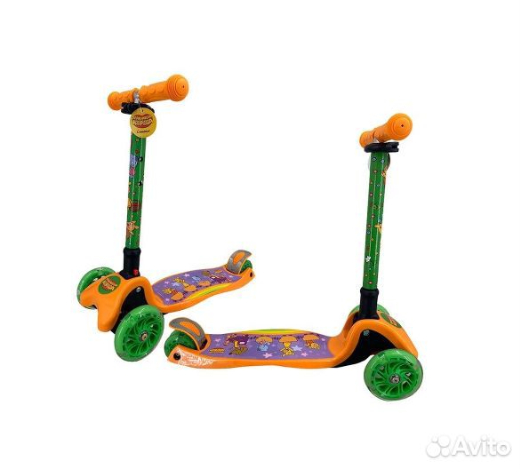 Самокат детский трехколесный со светящимися колеса