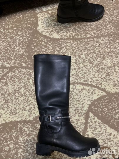 Сапоги женские зимние кожаные 36