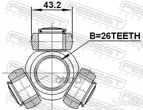 2716-S80T трипоид 26x43.2 Volvo S80 II 2007-20