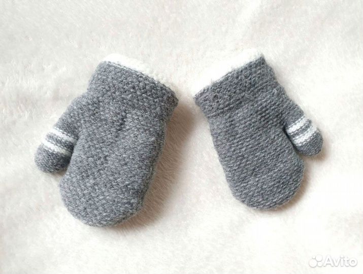 Детские варежки перчатки 6-12 месяцев