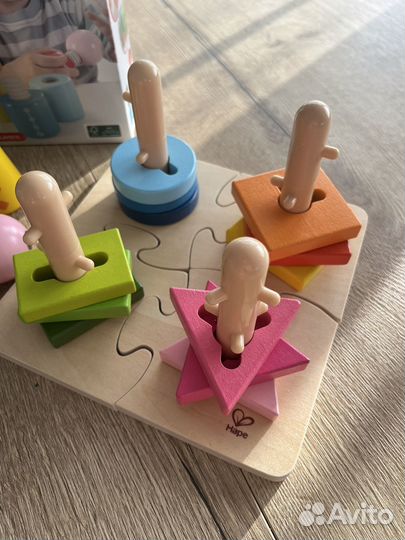Hape закручивающиеся кубики и Hape головоломка