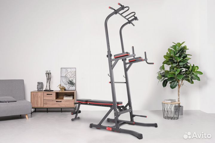 Турник-пресс-брусья со скамьей unix Fit 150P