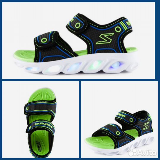 Сандалии Skechers с подсветкой размер 31,5/34, 5