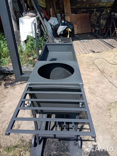 Мангал с печкой под казан