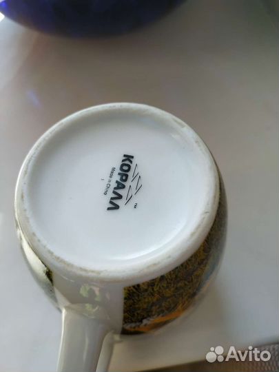 Кружка с тигрятами коралл