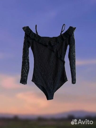 Боди женское черное