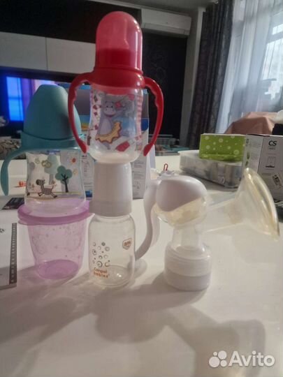 Молокоотсос ручной canpol babies с бутылочками