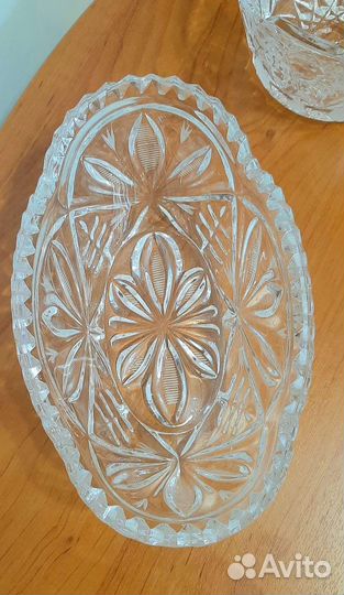 Хрустальная ваза,конфетница, икорница из СССР