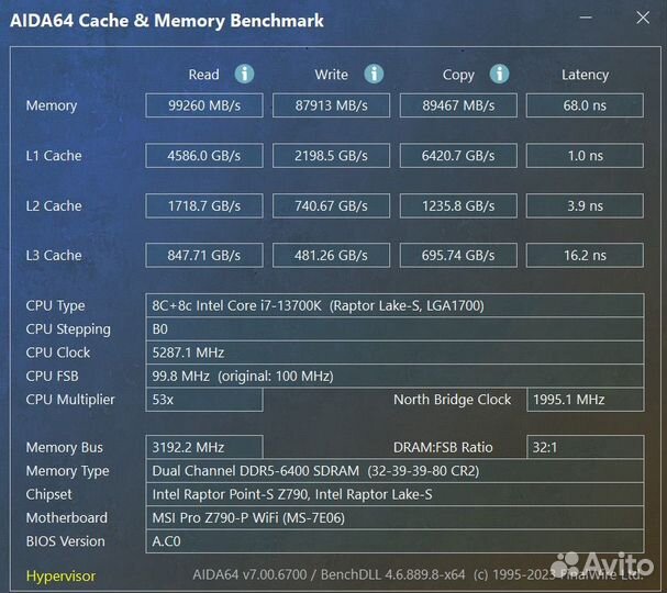 DDR5 2x16Gb 6400MHz jazer