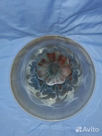 Ваза конфетница цветное стекло СССР