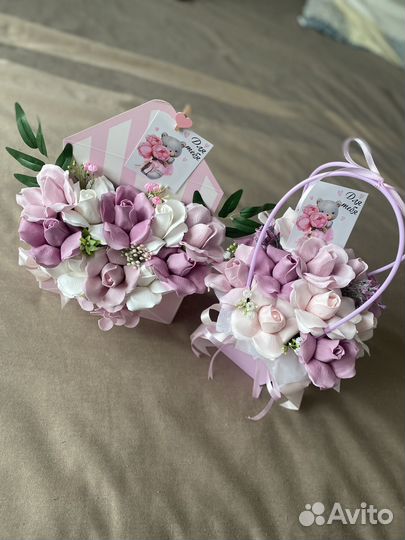 Букет из мыльных цветов, мыльные розы