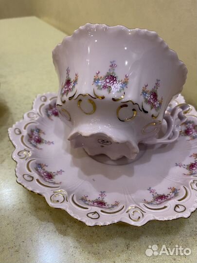 Продаю чайный сервиз розового фарфора (Чехия)