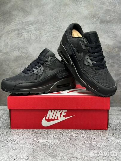 Кроссовки Nike Air Max 90 черные арт:342