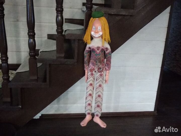 Кукла Клоун 90 см СССР