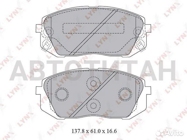 Колодки тормозные дисковые перед hyundai IX35 2.0