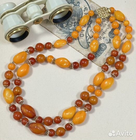Яркие винтажные бусы / колье