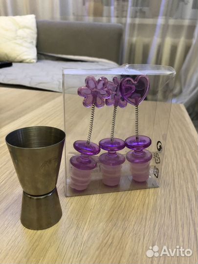 Бутылочные пробки Икея, мерная рюмка и рюмки