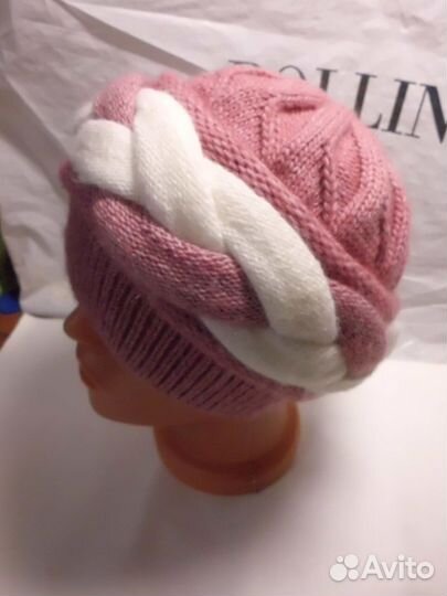 Шапка зимняя женская вязанная